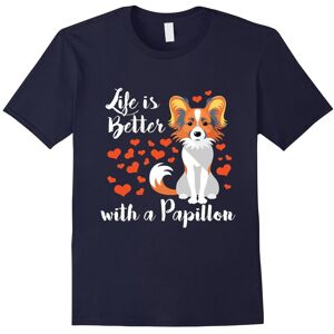 Gildan (M) Life's better with a Papillon Funny Dog Lovers Gift T-Shirt-Father's Day Gildan (M) Life's better with a Papillon Funny Dog Lovers Gift T-Shirt-Father's Day