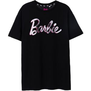 (Large) Barbie Oversized Short Sleeved T-Shirt (Womens Black) (Large) Barbie Oversized Short Sleeved T-Shirt (Womens Black)