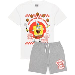 SpongeBob SquarePants Short Sleeve Short Leg Pyjama Set (Mens Grey) SpongeBob SquarePants Short Sleeve Short Leg Pyjama Set (Mens Grey)