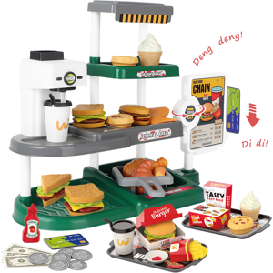 Unbranded Supermarket Fast Food Toy Playset for Kids 3-6 – Complete Pretend Shopping Set w Unbranded Supermarket Fast Food Toy Playset for Kids 3-6 – Complete Pretend Shopping Set w
