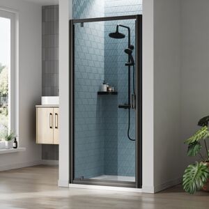 Balterley Ruwa 6mm Toughened Safety Glass Reversible Pivot Shower Door - 1900 x 900mm - Ma Balterley Ruwa 6mm Toughened Safety Glass Reversible Pivot Shower Door - 1900 x 900mm - Ma