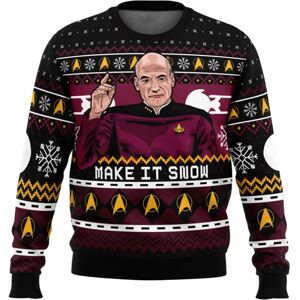 Unbranded (M) Captain Picard Star Trek Ugly Christmas Sweater Men Pullover Round Neck Long Unbranded (M) Captain Picard Star Trek Ugly Christmas Sweater Men Pullover Round Neck Long