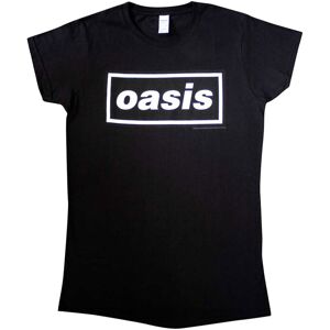 (L, Black) Oasis Decca Band Logo Skinny Fit T Shirt (L, Black) Oasis Decca Band Logo Skinny Fit T Shirt