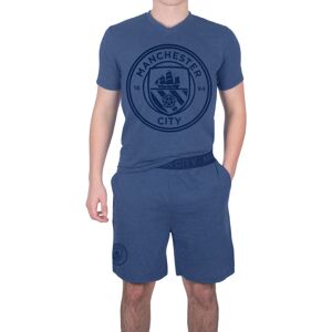 Manchester City FC (Blue Marl, XXL) Manchester City Mens Pyjamas Short Loungewear OFFICIAL Football Manchester City FC (Blue Marl, XXL) Manchester City Mens Pyjamas Short Loungewear OFFICIAL Football