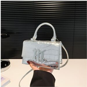 Unbranded (Silver) Leather Pu Fashionforward Small Handbag With Contemporary Design For Ev Unbranded (Silver) Leather Pu Fashionforward Small Handbag With Contemporary Design For Ev