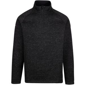(XL, Black) Trespass Mens Corsham Marl Half Zip Fleece Top (XL, Black) Trespass Mens Corsham Marl Half Zip Fleece Top
