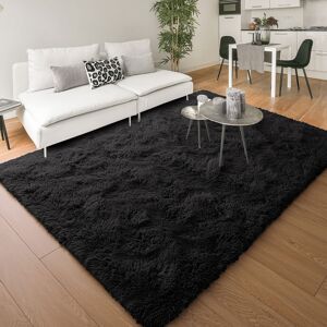 Imperial Rooms (80 x 150 cm (2 ft 6 in x 5 ft), Black) Anti Slip Shaggy Rug For Living Room Run Imperial Rooms (80 x 150 cm (2 ft 6 in x 5 ft), Black) Anti Slip Shaggy Rug For Living Room Run