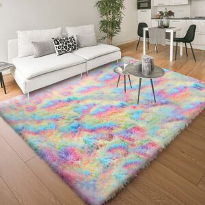 Imperial Rooms (200cm x 290cm (6ft 8" x 9ft 7"), Rainbow) Anti Slip Shaggy Rug For Living Room Imperial Rooms (200cm x 290cm (6ft 8" x 9ft 7"), Rainbow) Anti Slip Shaggy Rug For Living Room