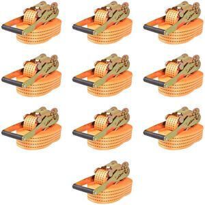 (orange, 8 m x 50 mm/ 10 pcs) vidaXL 10x/4x Ratchet Tie Down Straps 4 Tonnes Too (orange, 8 m x 50 mm/ 10 pcs) vidaXL 10x/4x Ratchet Tie Down Straps 4 Tonnes Too