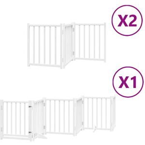 (white, 50 x 60 x 2 cm/ 12 pcs) vidaXL Dog Gate with Door Foldable Panels Dog Fe (white, 50 x 60 x 2 cm/ 12 pcs) vidaXL Dog Gate with Door Foldable Panels Dog Fe