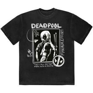 Marvel (L, Black) Deadpool Merc With A Mouth Max Effort T Shirt Marvel (L, Black) Deadpool Merc With A Mouth Max Effort T Shirt
