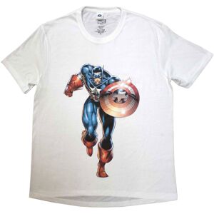 Marvel (L, White) Captain America Running Logo T Shirt Marvel (L, White) Captain America Running Logo T Shirt