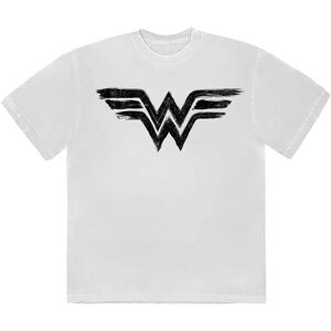 DC Comics (L, White) Wonder Woman Black Paint Logo T Shirt DC Comics (L, White) Wonder Woman Black Paint Logo T Shirt