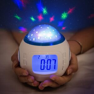 GreenZech Night Light Projector LED Lamp Bedroom Digital Alarm Clock With Music for Kids GreenZech Night Light Projector LED Lamp Bedroom Digital Alarm Clock With Music for Kids