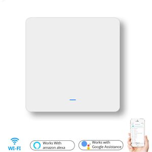 GreenZech WiFi 1Gang Push Button Wall Light Switch EU AC 100V-240V Smart Switch Compatible GreenZech WiFi 1Gang Push Button Wall Light Switch EU AC 100V-240V Smart Switch Compatible