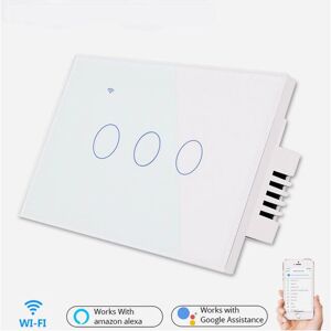 GreenZech (White) US WiFi Smart Lights Wall Touch Switch APP Voice Remote Control Wireless GreenZech (White) US WiFi Smart Lights Wall Touch Switch APP Voice Remote Control Wireless