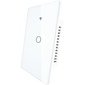 GreenZech (1 Gang white110V) WiFi Smart 1/2/3 Gang Wall Light Switch Glass Panel RF433&Wi- GreenZech (1 Gang white110V) WiFi Smart 1/2/3 Gang Wall Light Switch Glass Panel RF433&Wi-