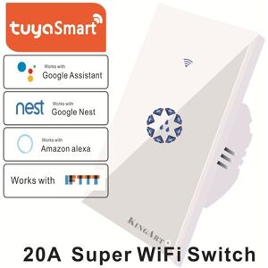 GreenZech (White) Smart WIFI Touch Wall Switch Panel EU Standard Remote Control Works with GreenZech (White) Smart WIFI Touch Wall Switch Panel EU Standard Remote Control Works with