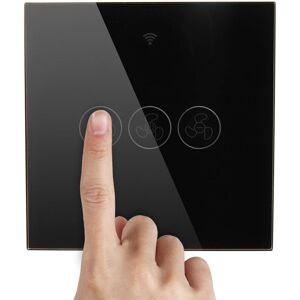 GreenZech Black WiFi+RF433 Smart EU Ceiling Fan Switch Smart Life/Tuya App 2/3 Way Control GreenZech Black WiFi+RF433 Smart EU Ceiling Fan Switch Smart Life/Tuya App 2/3 Way Control
