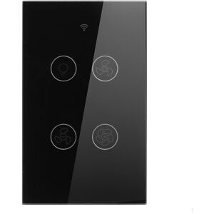 GreenZech Black WiFi+RF US Smart Ceiling Fan Light Switch 2/3 Way Control Smart Life/Tuya GreenZech Black WiFi+RF US Smart Ceiling Fan Light Switch 2/3 Way Control Smart Life/Tuya