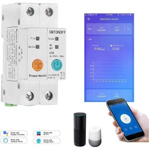 GreenZech Single Phase Din Rail WIFI Smart Switch Energy Meter Leakage Protection Remote R GreenZech Single Phase Din Rail WIFI Smart Switch Energy Meter Leakage Protection Remote R