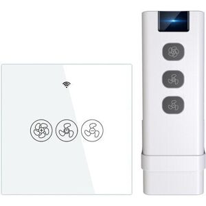 GreenZech (switch EU+Controller) WiFi RF433 Smart Ceiling Fan Switch Smart Life/Tuya App 2 GreenZech (switch EU+Controller) WiFi RF433 Smart Ceiling Fan Switch Smart Life/Tuya App 2