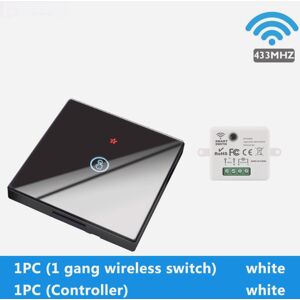 GreenZech (Black, 1 Way 1 Control) Touch Wireless Wall Switch EU Type 86 Smart Switch Wifi GreenZech (Black, 1 Way 1 Control) Touch Wireless Wall Switch EU Type 86 Smart Switch Wifi