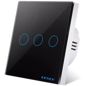 GreenZech (3 Gang Black) WIFI Smart Remote Control Touch Switch Mobile Phone Remote Contro GreenZech (3 Gang Black) WIFI Smart Remote Control Touch Switch Mobile Phone Remote Contro