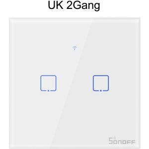 GreenZech (UK 2Gang) WiFi Wall Switch RF Smart Wall Touch Switch For Smart Home Work With GreenZech (UK 2Gang) WiFi Wall Switch RF Smart Wall Touch Switch For Smart Home Work With