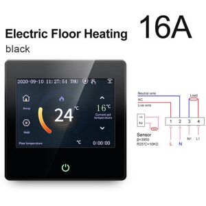 GreenZech (Electric Heating-Black) WiFi Smart LCD Touch Screen Thermostat Heating Temperat GreenZech (Electric Heating-Black) WiFi Smart LCD Touch Screen Thermostat Heating Temperat
