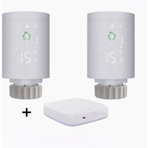 GreenZech (Gateway+2pcs Controller) Smart Radiator Actuator Programmable Thermostatic Rad GreenZech (Gateway+2pcs Controller) Smart Radiator Actuator Programmable Thermostatic Rad