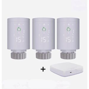 GreenZech (Gateway+3pcs Controller) Smart Radiator Actuator Programmable Thermostatic Rad GreenZech (Gateway+3pcs Controller) Smart Radiator Actuator Programmable Thermostatic Rad