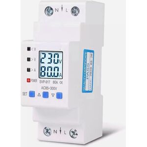 GreenZech (80A) Din Rail Adjustable Over Under Voltage Protective Device Current Limit Pro GreenZech (80A) Din Rail Adjustable Over Under Voltage Protective Device Current Limit Pro