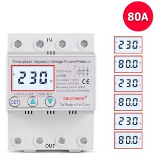 GreenZech (80A) Multifunctional Over Under Voltage and Over Current Protection Device Auto GreenZech (80A) Multifunctional Over Under Voltage and Over Current Protection Device Auto