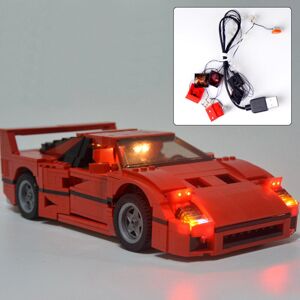 GreenZech DIY LED Light Set Kit For Lego 10248 For F40 Car Building Blocks Lighting Parts GreenZech DIY LED Light Set Kit For Lego 10248 For F40 Car Building Blocks Lighting Parts