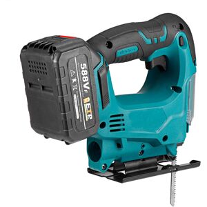 GreenZech (Two Batteries, EU Plug) 588VF Battery Indicator 45Bevel Cordless Jig Saw Electr GreenZech (Two Batteries, EU Plug) 588VF Battery Indicator 45Bevel Cordless Jig Saw Electr