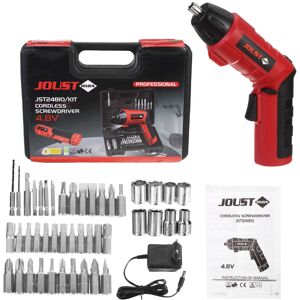 GreenZech (Red, EU Plug) 48Pcs 4.8V Cordless Electric Screwdriver Multi-function Rechargea GreenZech (Red, EU Plug) 48Pcs 4.8V Cordless Electric Screwdriver Multi-function Rechargea