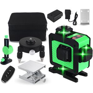 GreenZech (US Plug) 16 Line 360 Horizontal Vertical Cross 3D Green Light Laser Level Self- GreenZech (US Plug) 16 Line 360 Horizontal Vertical Cross 3D Green Light Laser Level Self-