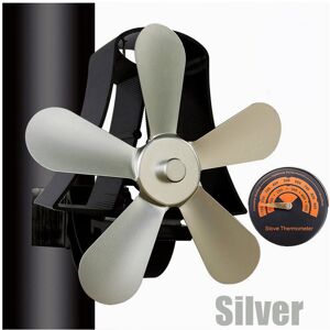 GreenZech (Silver) Fireplace Fan 4 Blade Heat Powered Stove Fan komin Log Wood Burner Eco GreenZech (Silver) Fireplace Fan 4 Blade Heat Powered Stove Fan komin Log Wood Burner Eco
