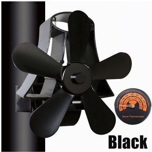 GreenZech (Black) Fireplace Fan 4 Blade Heat Powered Stove Fan komin Log Wood Burner Eco F GreenZech (Black) Fireplace Fan 4 Blade Heat Powered Stove Fan komin Log Wood Burner Eco F