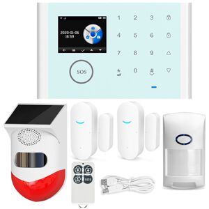 GreenZech WIFI GSM Wireless Smart Solar Alarm System Door Home Security SIM Card EN RU ES GreenZech WIFI GSM Wireless Smart Solar Alarm System Door Home Security SIM Card EN RU ES
