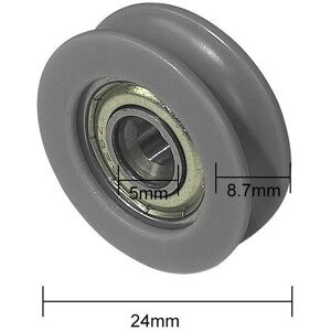 GreenZech (24mm 625ZZ) Nylon U-Groove Bearings - Double Metal Shielded Chrome Steel Ball B GreenZech (24mm 625ZZ) Nylon U-Groove Bearings - Double Metal Shielded Chrome Steel Ball B
