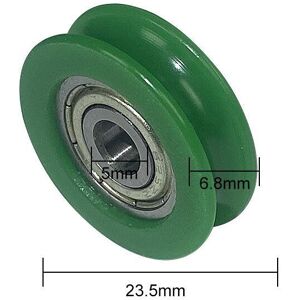 GreenZech (23.5mm 625ZZ) Nylon U-Groove Bearings - Double Metal Shielded Chrome Steel Ball GreenZech (23.5mm 625ZZ) Nylon U-Groove Bearings - Double Metal Shielded Chrome Steel Ball