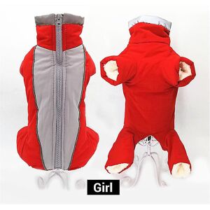 Unbranded (girl red, XS 8) Dog Winter Workwear Warm Waterproof Pet Onesie Male / Female Re Unbranded (girl red, XS 8) Dog Winter Workwear Warm Waterproof Pet Onesie Male / Female Re