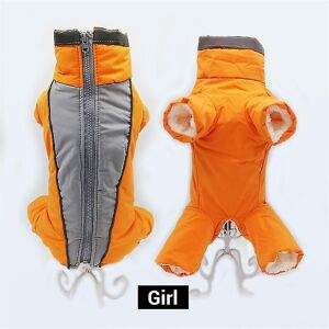 Unbranded (girl orange, M 12) Dog Winter Workwear Warm Waterproof Pet Onesie Male / Female Unbranded (girl orange, M 12) Dog Winter Workwear Warm Waterproof Pet Onesie Male / Female