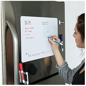 Unbranded Sunrain 17"x12" Magnetic Whiteboard For Fridge With Stain-resistant Technology, Unbranded Sunrain 17"x12" Magnetic Whiteboard For Fridge With Stain-resistant Technology,