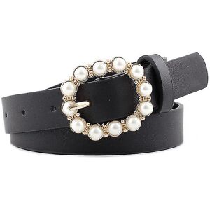 Unbranded (12 black gr 1k pearl) Hot Fashion Women Pu Belt 66 Styles Metal Buckle Waistban Unbranded (12 black gr 1k pearl) Hot Fashion Women Pu Belt 66 Styles Metal Buckle Waistban