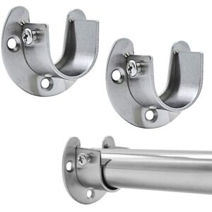 Unbranded (25mm) 2 Pack Stainless Steel Closet Pole Sockets, Heavy Duty Closet Rod End Sup Unbranded (25mm) 2 Pack Stainless Steel Closet Pole Sockets, Heavy Duty Closet Rod End Sup