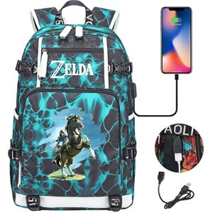 Unbranded (10) Zelda Breath of the Wild Eye Game USB Backpack - Cosplay Student Schoolbag Unbranded (10) Zelda Breath of the Wild Eye Game USB Backpack - Cosplay Student Schoolbag