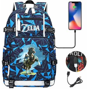 Unbranded (3) Zelda Breath of the Wild Eye Game USB Backpack - Cosplay Student Schoolbag f Unbranded (3) Zelda Breath of the Wild Eye Game USB Backpack - Cosplay Student Schoolbag f